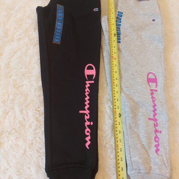 3/$30 Champion Girl's Soft Fleece Graphic Logo Jogger Gray - Picture 10 of 13